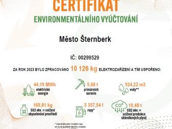 Certifikát pro město Šternberk 